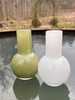 DutZ Collection Glas Vase Masa H18 D11 olivgrün