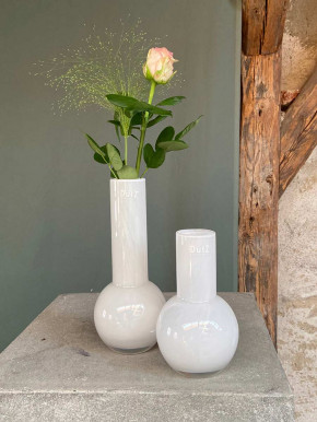 DutZ Collection Glas Vase Masa H25 D11 weiß