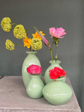 DutZ Collection bauchige Glas Vase Nadiel hellgrün H14 D8