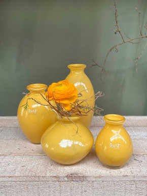 DutZ Collection bauchige Glas Vase Nadiel yellow gelb Mini H10 D8