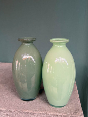 DutZ Collection bauchige Glas Vase Nadiel hellgrün H18 D9