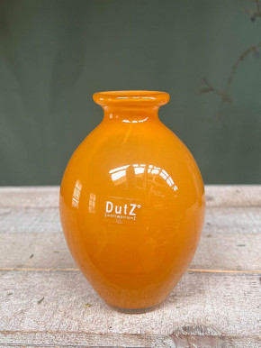 DutZ Collection bauchige Glas Vase Nadiel orange H14 D8