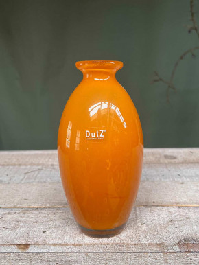 DutZ Collection bauchige Glas Vase Nadiel orange H18 D9