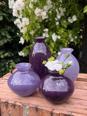 DutZ Collection bauchige Glas Vase Nadiel purple rain dunkel H11 D11