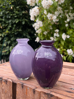 DutZ Collection bauchige Glas Vase Nadiel purple rain dunkel H14 D8