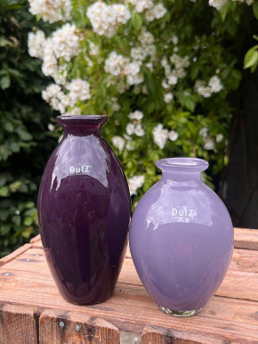 DutZ Collection bauchige Glas Vase Nadiel purple rain dunkel H18 D9