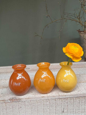 DutZ Collection bauchige Glas Vase Nadiel orange Mini H10 D8