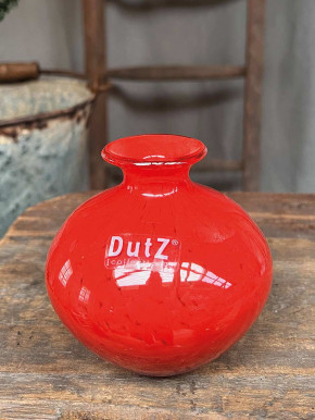 DutZ Collection bauchige Glas Vase Nadiel rot H11 D11