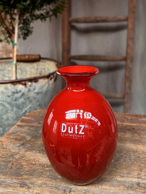 DutZ Collection bauchige Glas Vase Nadiel rotbraun H14 D8