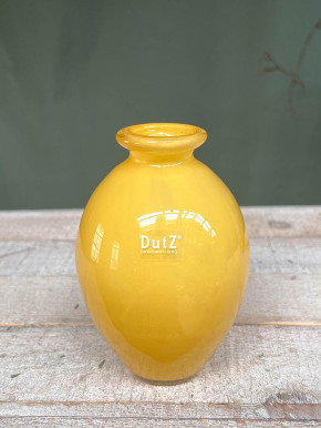 DutZ Collection bauchige Glas Vase Nadiel yellow gelb H14 D8
