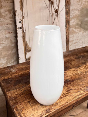 DutZ Collection Glas Vase Robert H38 D18 weiss