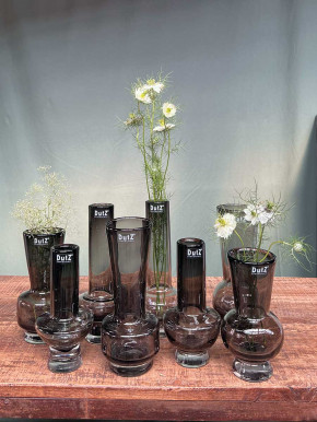 DutZ Collection Glas Vase Vibe conisch2 rauchgrau H25