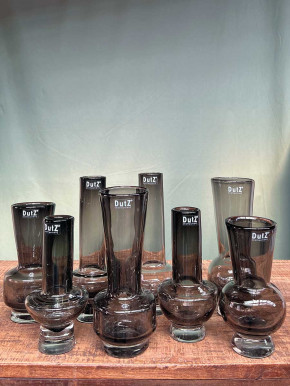 DutZ Collection Glas Vase Vibe rauchgrau H20