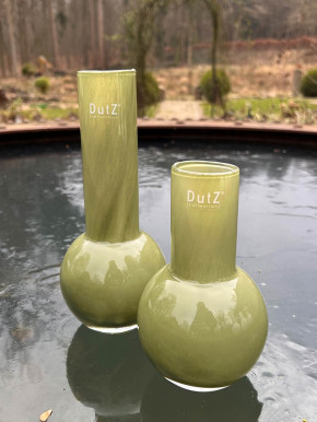 DutZ Collection Glas Vase Masa H25 D11 olivgrün