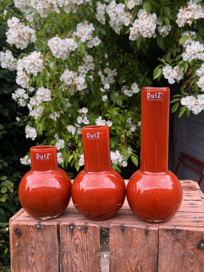 DutZ Collection Glas Vase Masa H14 D11 rostbraun