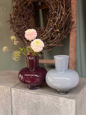 DutZ Collection bauchige Glas-Vase Modest plum H20