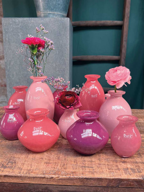 DutZ Collection bauchige Glas Vase Nadiel himbeer Mini H10 D8