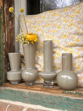 DutZ Collection Glas Vase Vibe bauchig taupe H20