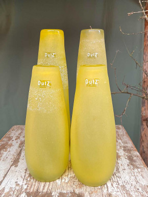 DutZ Collection schlanke Glas Vase antic yellow H33