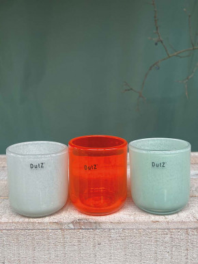 DutZ Collection Glas Pot Votive Cup H9 D8 orange transparent