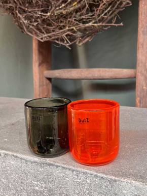 DutZ Collection Glas Pot Votive Cup H9 D8 orange transparent