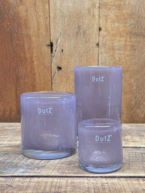 DutZ Collection Glas Übertopf Windlicht Vase Cylinder old purple H10