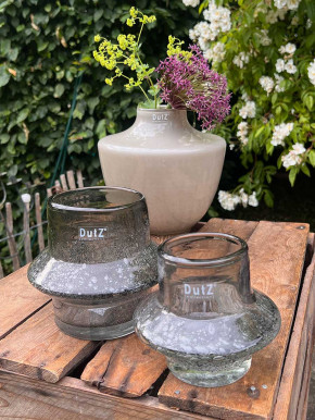 DutZ Collection Glas Vase Votive Ringo olivegrey bubble H14 D16