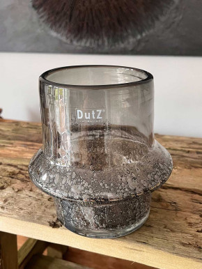 DutZ Collection Glas Vase Votive Ringo olivegrey bubble H17 D18