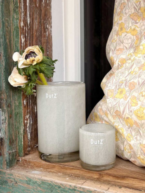DutZ Collection Votive Glas Windlicht Vase Cylinder lichtgrau H7