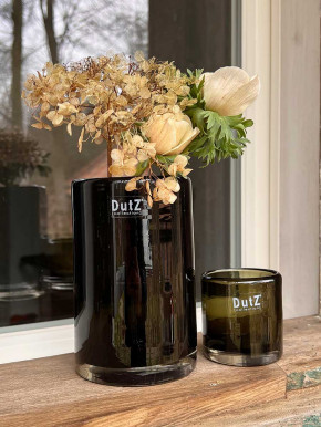 DutZ Collection Votive Glas Windlicht Vase Cylinder smoke H7