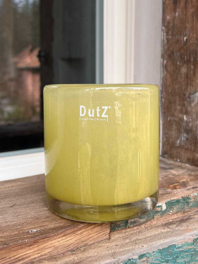 DutZ Collection Votive Glas Windlicht Vase Cylinder chartreuse gelb H7