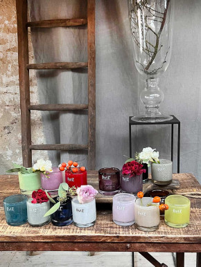 DutZ Collection Votive Glas Windlicht Vase Cylinder grün transparent H7