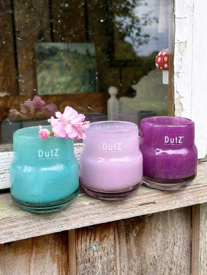 DutZ Collection Votive Glas Windlicht Vase Maartje lila flieder H8 D8