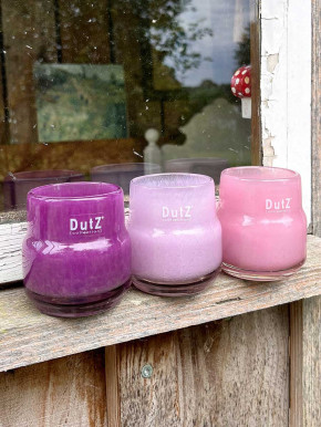 DutZ Collection Votive Glas Windlicht Vase Maartje lila flieder H8 D8