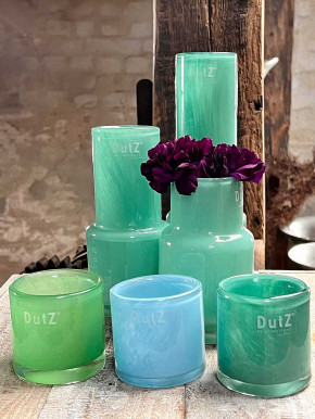 DutZ Collection Votive Glas Windlicht Vase Cylinder hellblau H7