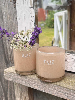 DutZ Collection Votive Glas Windlicht Vase Cylinder beige H7