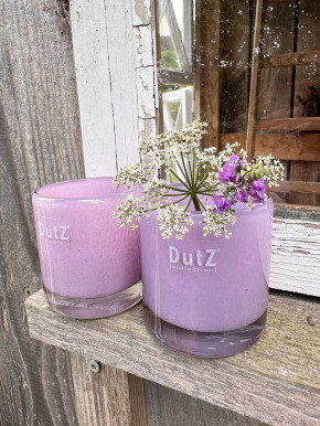 DutZ Collection Votive Glas Windlicht Vase Cylinder lila flieder H7