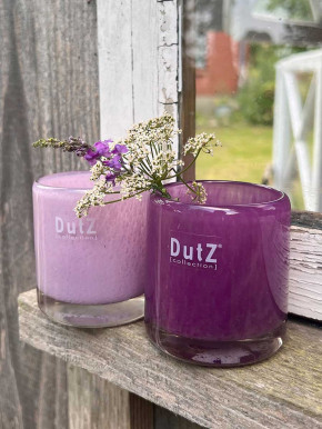 DutZ Collection Votive Glas Windlicht Vase Cylinder lila flieder H7