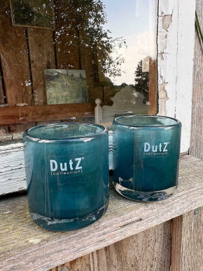 DutZ Collection Votive Glas Windlicht Vase Cylinder navy H7