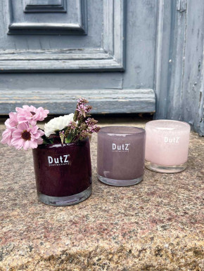 DutZ Collection Votive Glas Windlicht Vase Cylinder plum H7