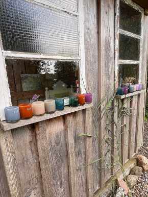 DutZ Collection Votive Glas Windlicht Vase Cylinder altrosa H7