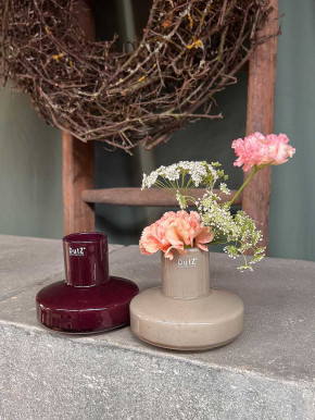 DutZ Collection Glas Vase Alexa taupe H10 D12
