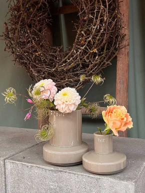 DutZ Collection Glas Vase Sharpo mini taupe H16 D14