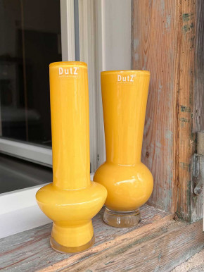 DutZ Collection Glas Vase Vibe conisch2 ocker gelb H25