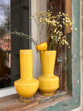 DutZ Collection Glas Vase Vibe conisch ocker gelb H20