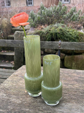DutZ Collection Glas Vase Rona H24 olivgrün
