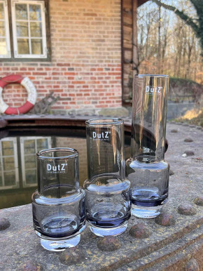 DutZ Collection Glas Vase Rona H14 smoky blue