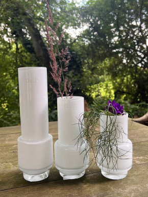 DutZ Collection Glas Vase Rona H24 weiß