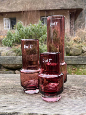 DutZ Collection Glas Vase Rona H14 burgundy transparent