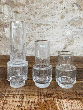 DutZ Collection Glas Vase Rona H18 Clear bubble Luftblasen